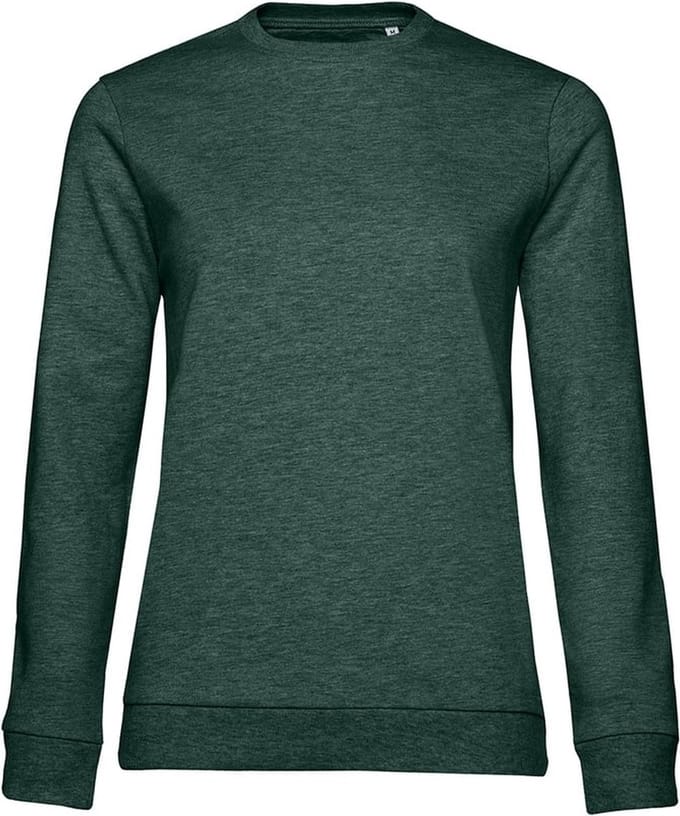 B&C Dames/dames Set-in Sweatshirt (Donkergroene heide)