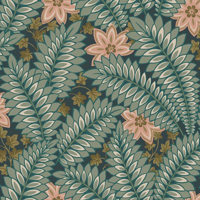 Boråstapeter Vliesbehang 2250 - Treasured - Botanisch Groen - 53cm x 10.05m