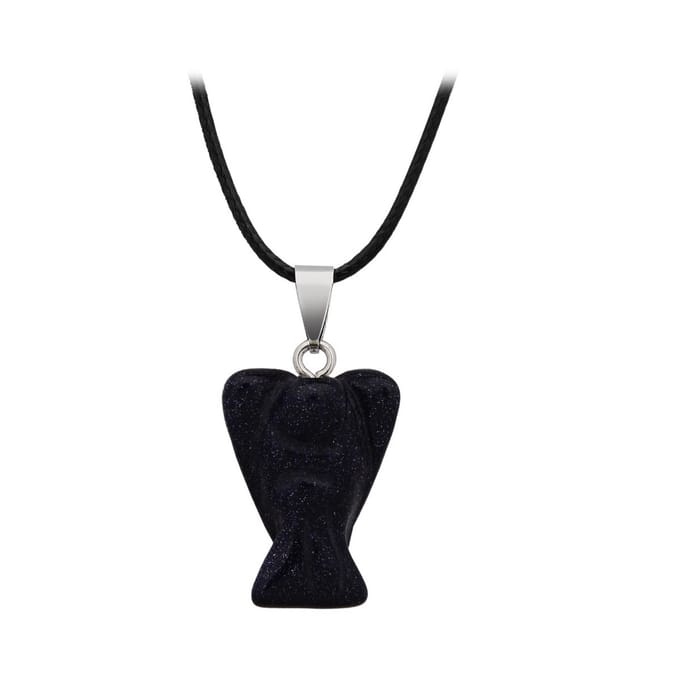 Bixorp Gems Onyx Engeltje Ketting - Edelstenen Engel aan koord