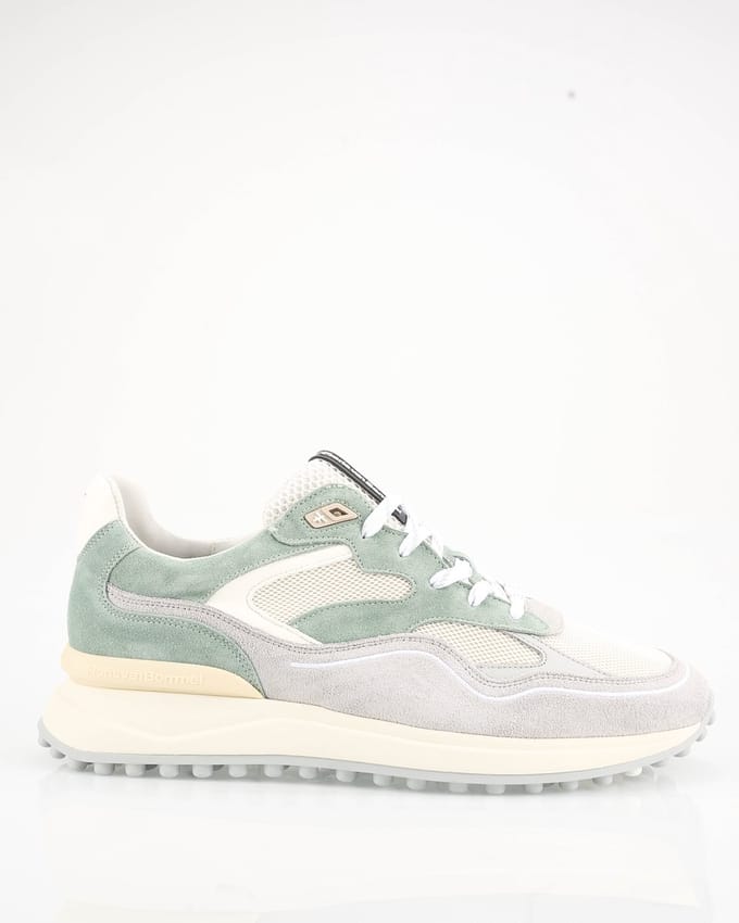 Floris Van Bommel Sfm-10159 Noppi Sneakers - Leer - Heren - Groen - Maat 45⅓