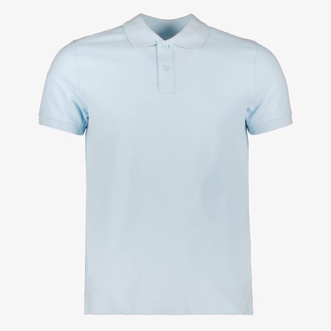 Unsigned heren polo lichtblauw - Maat M