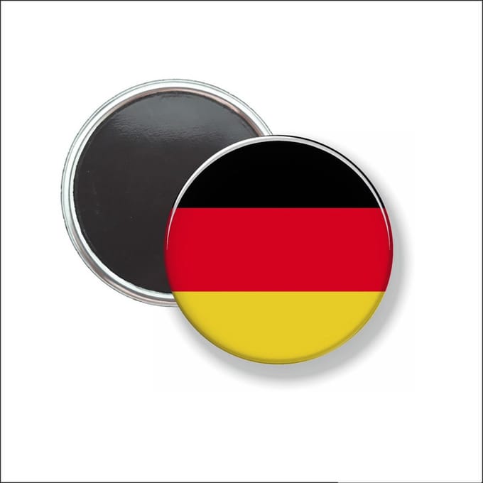 Button Met Magneet 58 MM - Vlag Duitsland - NIET VOOR KLEDING