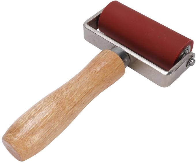 Dailygoods- Naadroller Hoge Temperatuur Weerstand - Siliconen Roller - Ergonomische Handgreep - Afneembaar Lager - Roldiameter 32 Mm - Rolbreedte 80 Mm - Persroller