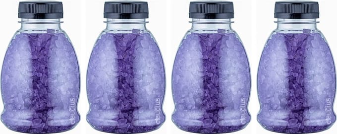 Claudius Badzout Lavendel - 375 gram - Fles met zwarte dop - Set van 4 stuks
