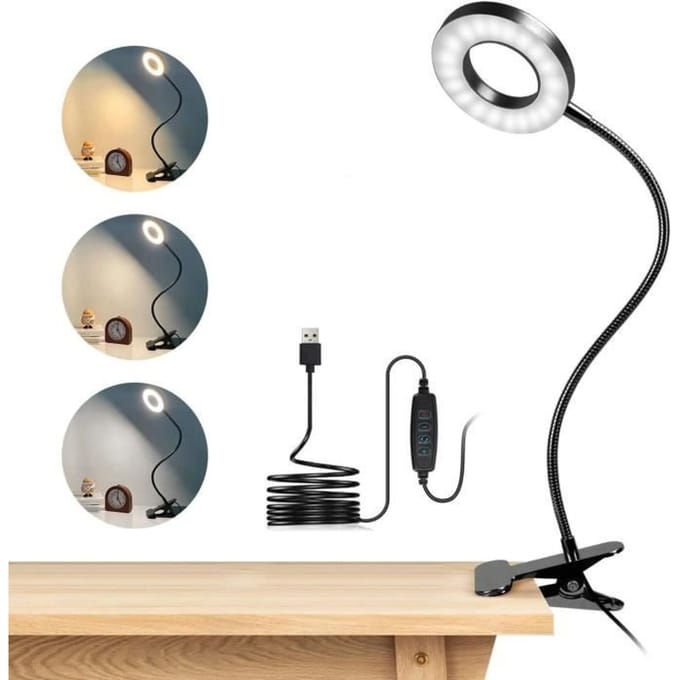 Bureaulamp - AUDBURN - 48 LED Flexibel 360° - 3 Verlichtingsmodi - USB Oplaadbaar