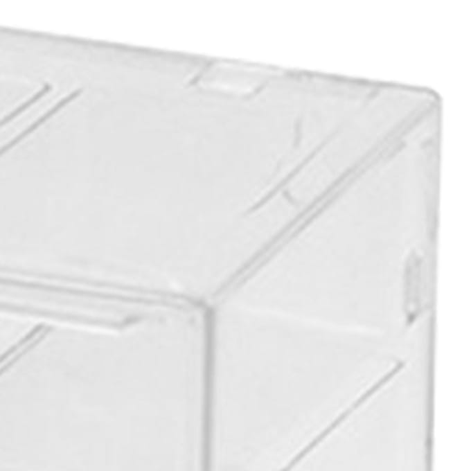 Raster Opbergdoos Stofdicht Transparant Plastic Container Organizer voor Sieraden Ketting DIY Kunst white