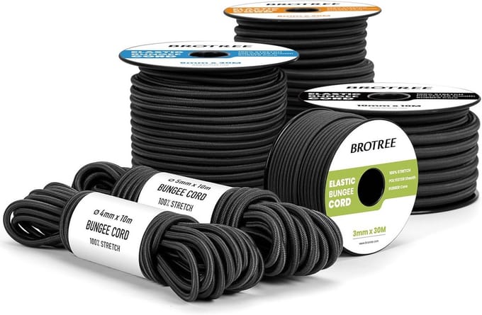 Rubberen Touw Expander 10m - Elastisch Koord voor Dekzeilen, Kamperen en DIY
