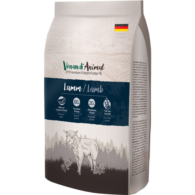 3x1,5kg Venandi Animal Lam Kattenvoer droogvoer