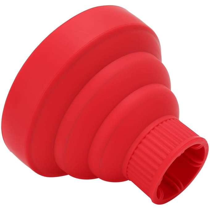 Diffuseur de sèche-cheveux pliable universel, portable et de voyage, rouge rouge