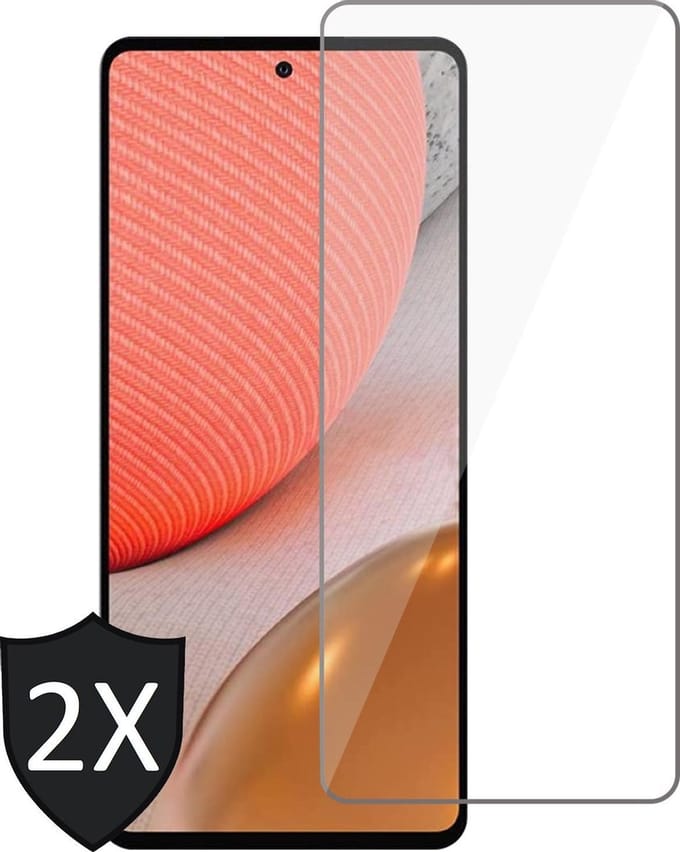 Screenprotector geschikt voor Samsung Galaxy A72 - Gehard Glas Beschermglas Tempered Glass Screen Protector - 2 Stuks