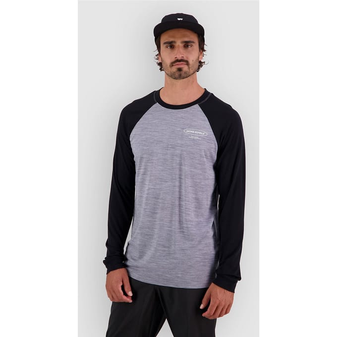 Mons Royale Icon Merino Raglan Thermo Shirt grijs
