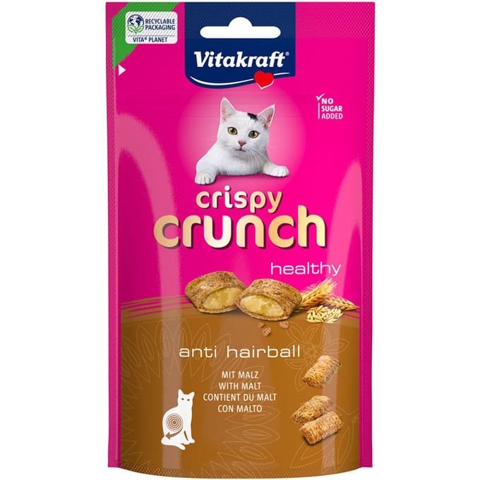 Vitakraft Crispy Crunch - Kattensnack - Anti Haarbal - 1 x 60 gr