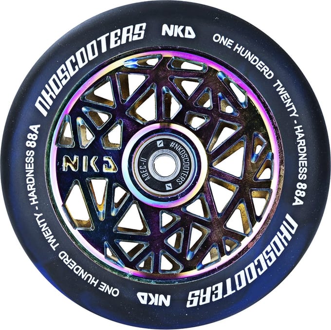 NKD 120mm Stuntstep Wiel Black Widow Marine Rainbow