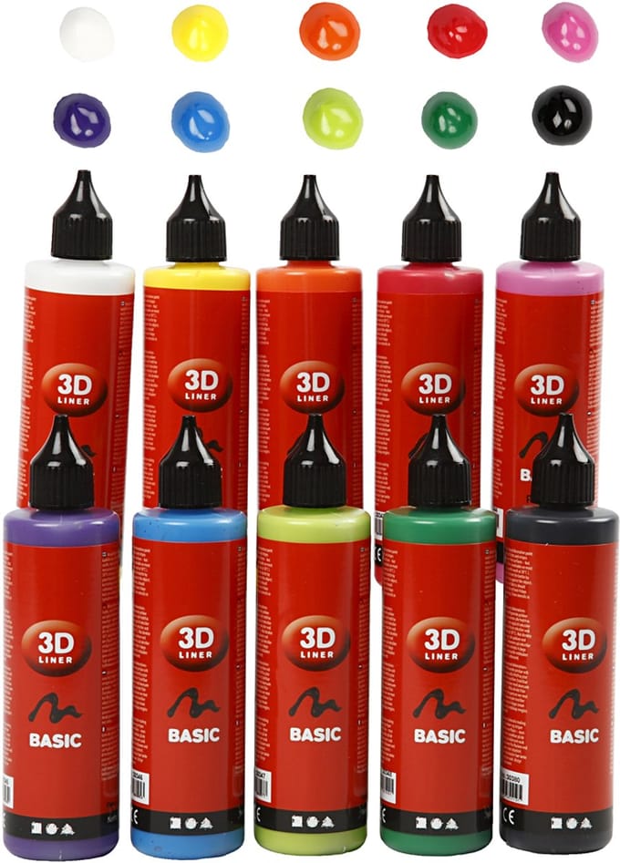 3D liner, diverse kleuren, 10x100 ml/ 1 doos
