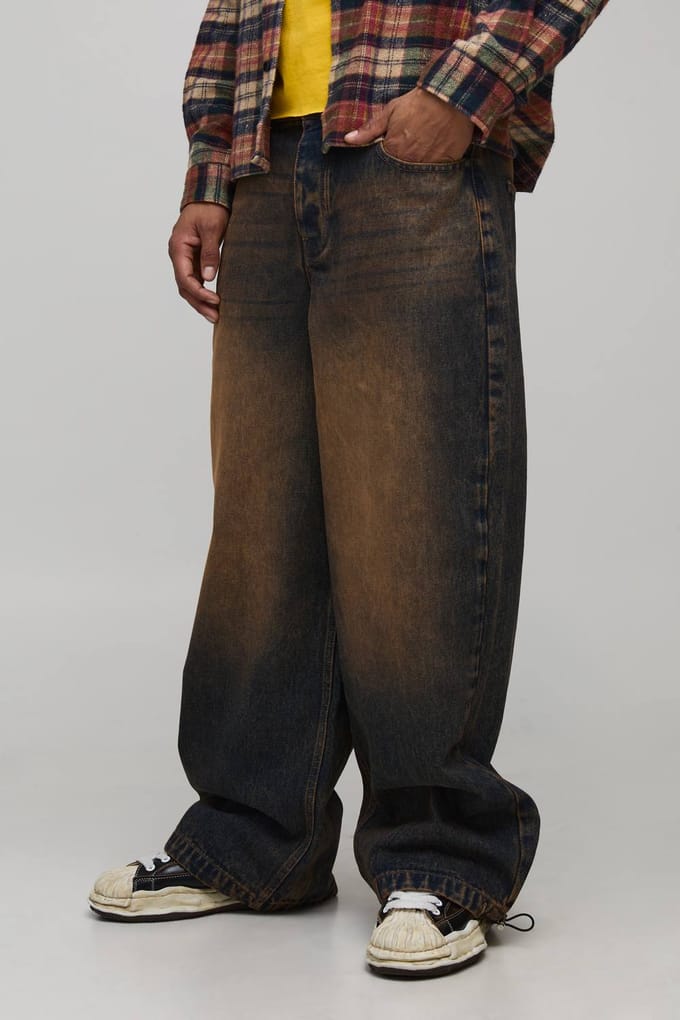 Parachute Baggy Gewassen Jeans | Vintage Wash | Size 32R