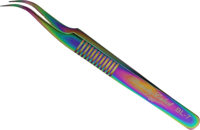 Beauty Label Pincet - Curved Tweezer - BL-7 - Multicolor