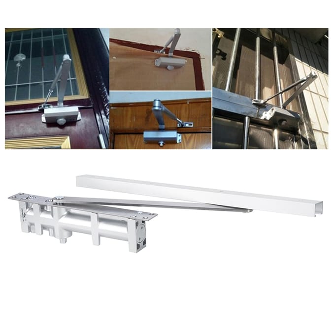 Ferme-portes hydrauliques dissimulés à positionnement automatique en aluminium 80KG Ferrures