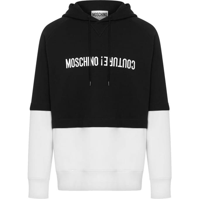 Moschino Upside Down Logo Hoodie White Talla: M | Sudaderas con Capucha Outlet | Hombre | Blanco