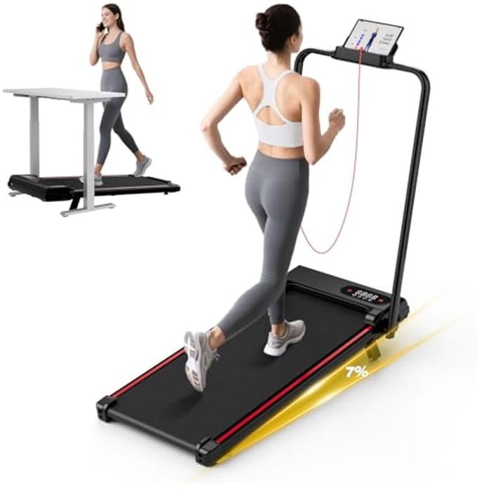 Inklapbare Loopband voor Thuis met Helling - Elektrische Loopband tot 130kg, 1-8 km/u, Compact Design