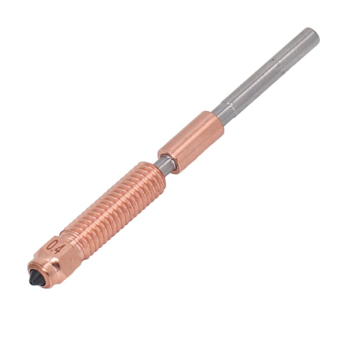 0,4 mm 3D-printer Nozzle Koperlegering Gehard Staal Nozzle met Ti-legering Heat Break voor K1C K1 gray
