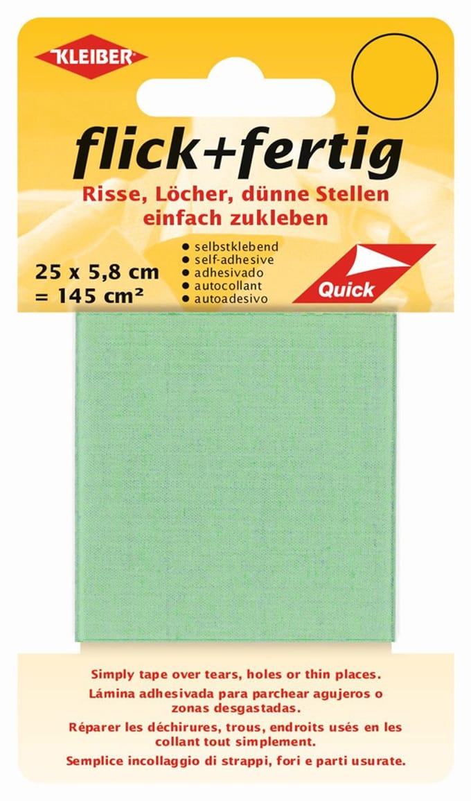 Kitreparatieset klaar voor gebruik, mintgroen