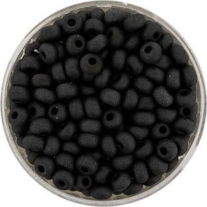 9376-054 Rocailles zwart mat 4.5mm