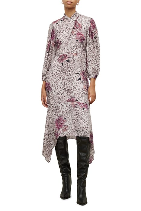 AllSaints Adelaide Laertes Dre Soft Pink Größe: 36 | Midikleider Outlet | Damen | Rosa