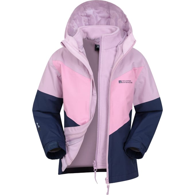 Mountain Warehouse Kinder/Kinder Lightning II 3 in 1 Waterdichte Jas (Blauw)