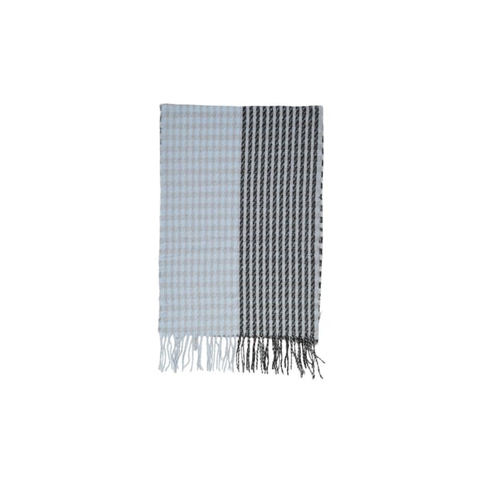 Tweedelige Sjaal Houndstooth Streep