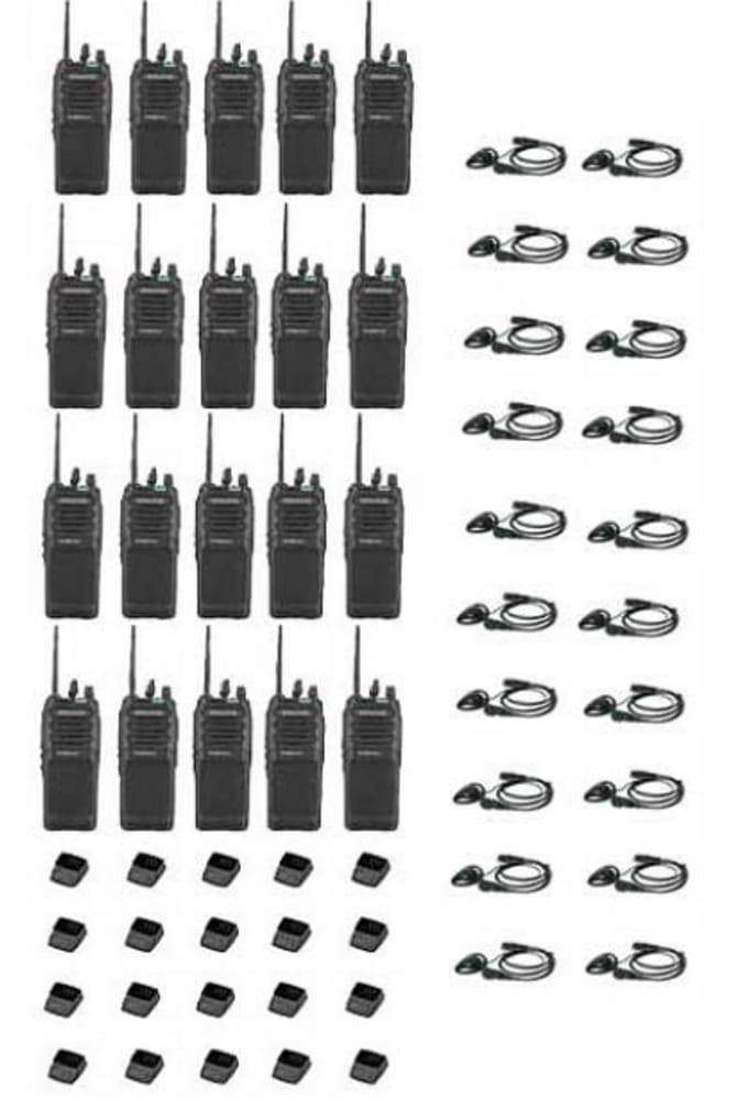 Set van 20 Kenwood TK-3701D met d-shape oortje en tafellader
