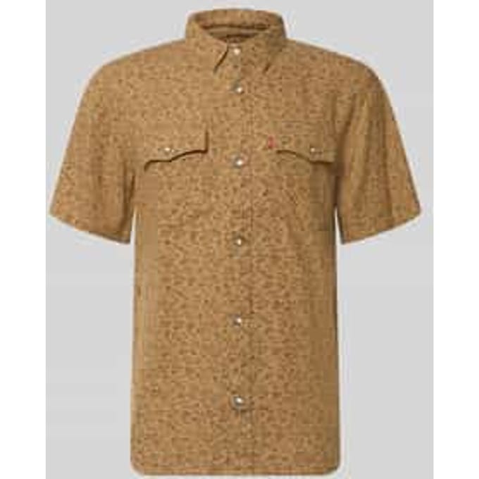 relaxed fit vrijetijdsoverhemd van mix van linnen en viscose model 'WESTERN'