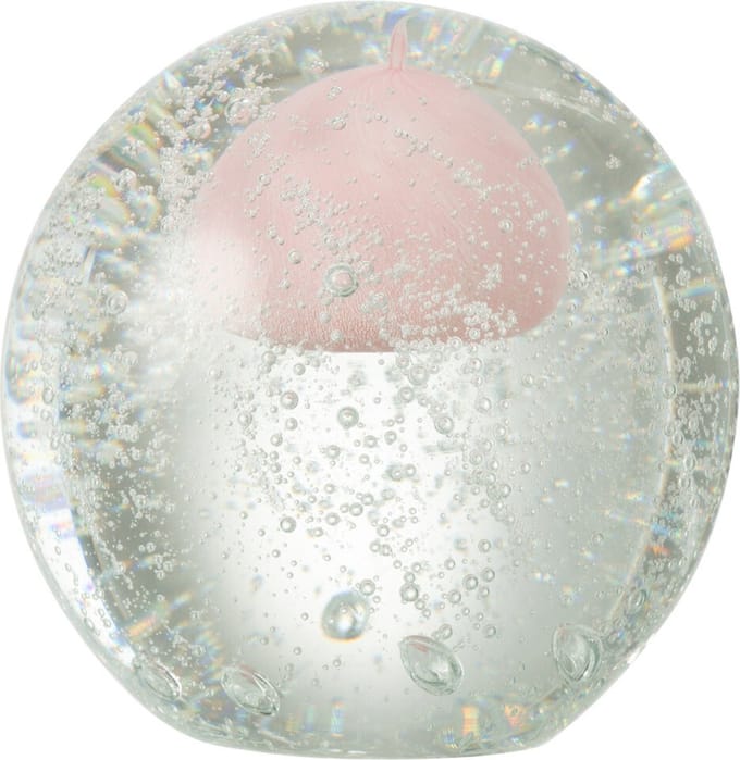 J-Line presse-papier Bubbel - glas - roze - medium
