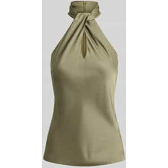 slim fit top met hals met halter