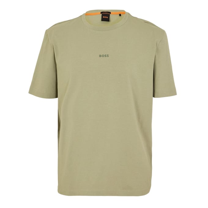 Boss Oversized T-shirt voor heren met Tchup-logo (Groen)