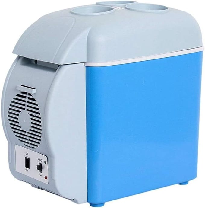 Mini Koelkast Vriezer - Draagbare IceBox - Reizen Kamperen - Dual Use Warm Koud - 7.5 Liter - Wit