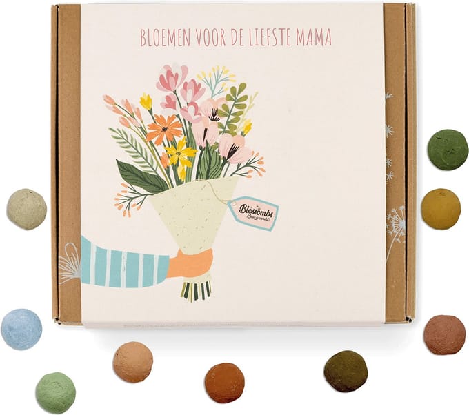 Blossombs Bloembommetjes Giftbox Medium - 9 Zaadbommetjes - Boeket - Bos Bloemen Cadeau