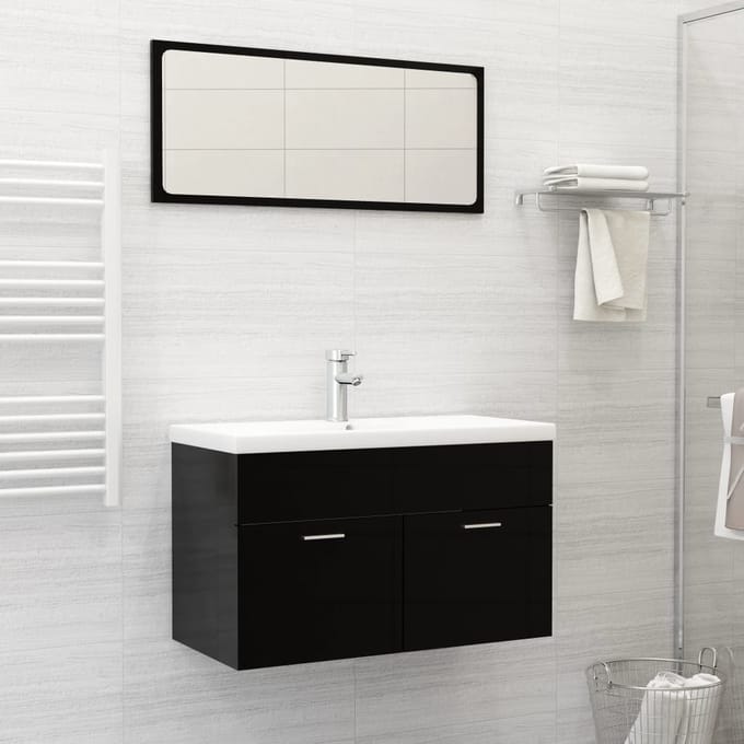 vidaXL - Inbouwwastafel - met - kraan - 81x39x18 - cm - keramiek - wit