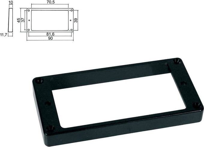Boston HPF-02-TBK Pickup Ring voor Humbucker - Zwart Plastic