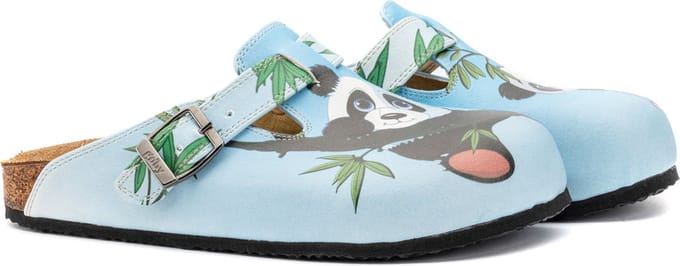 Goby Bamboo Panda Dames Clogs – Handmade – Vegan Leer – Maat 41