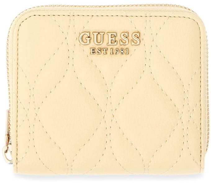 GUESS portemonnee Maxine SLG Zip Around Wallet Pale Yellow Lichtgeel