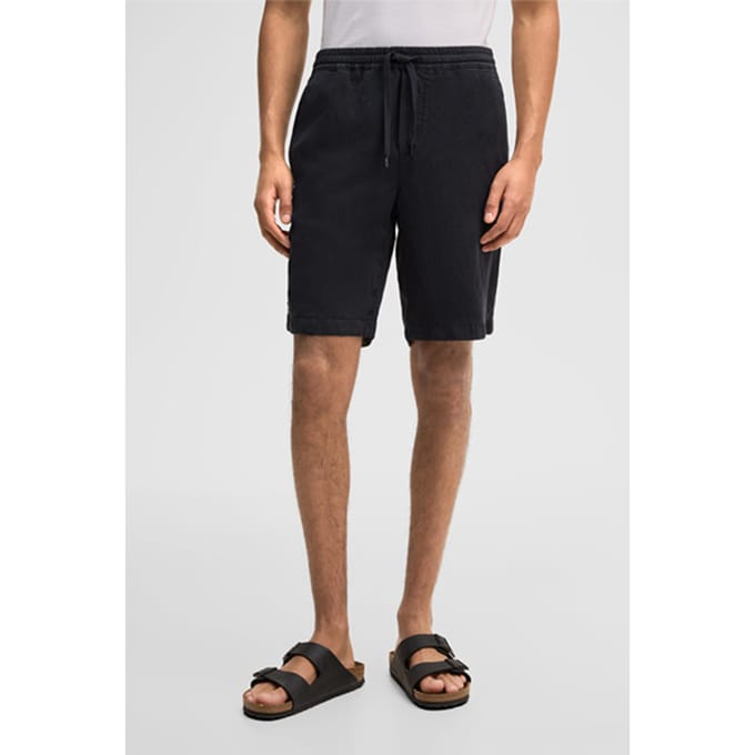 Bermuda Kaji met linnen, marineblauw