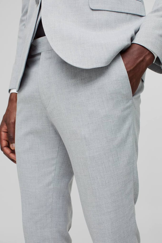 Super Skinny Grijze Kostuumbroek | Grey | Size 30