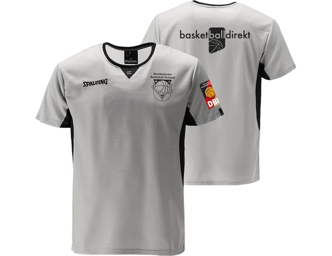 Spalding Offizielles Wbv Referee T-shirt Grijs