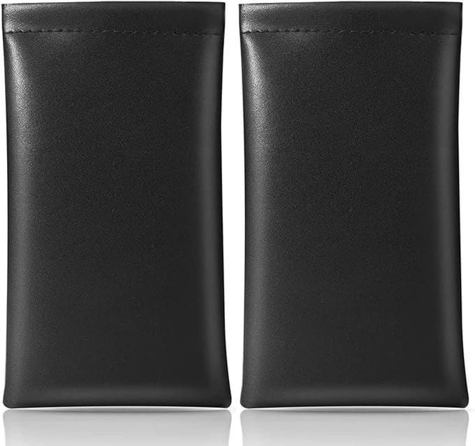 Famanu – Set van 2 brillenhoesjes met squeeze-sluiting – Compact en stijlvol ontwerp