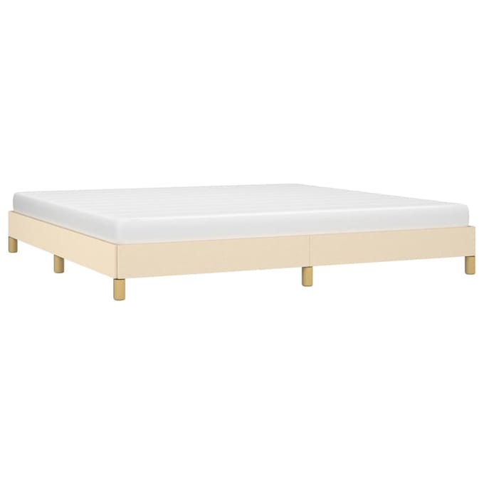 vidaXL - Bedframe - zonder - matras - stof - crèmekleurig - 200x200 - cm