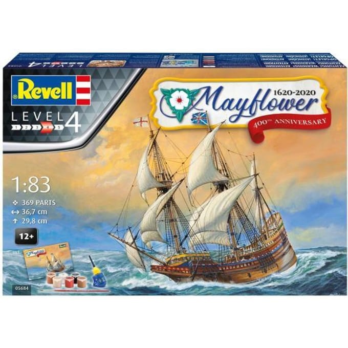 Revell Modelbouwpakket Militaire voertuigen - 05684 Mayflower - 400th Anniversary - Gift Set Plastic - 1:83 - Modelbouw