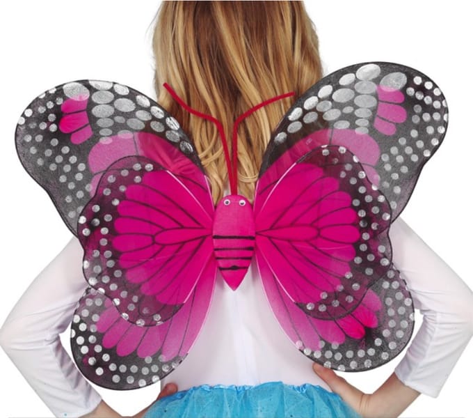 Fiestas Guirca - Roze vleugels vlinder - 50 x 37 cm