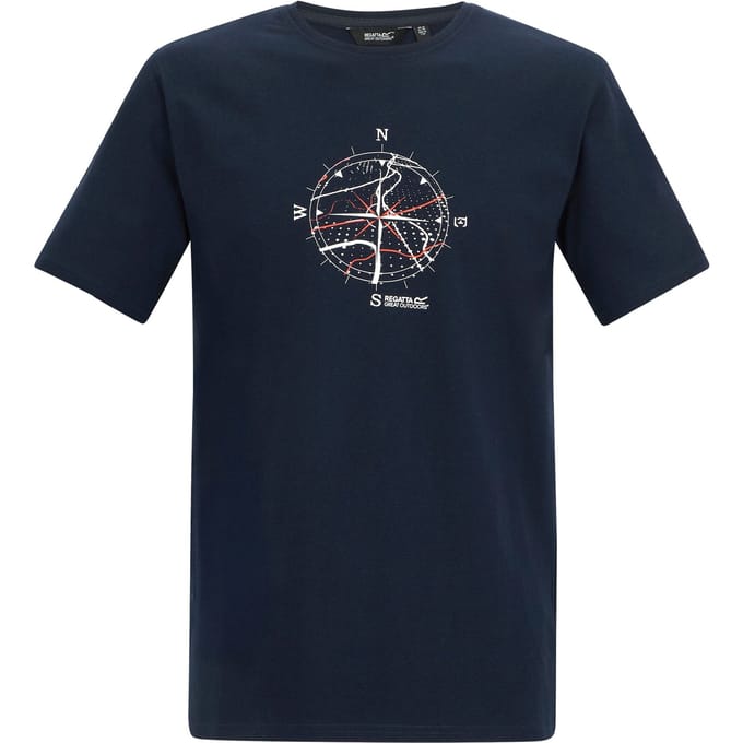 Regatta Heren Cline IX Kompas T-Shirt (Marine)