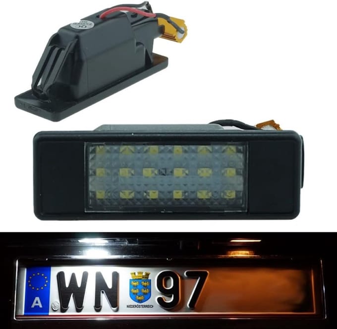 Kentekenverlichting LED met E-keurmerk voor directe vervanging