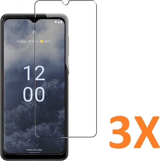 Screenprotector Glas - Tempered Glass Screen Protector Geschikt voor: Nokia G60 5G - 3x